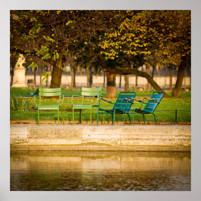 Affiche Automne Matin à Paris France (Devant)
