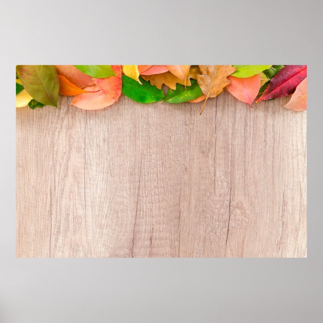 Affiche Automne orange nature rouge jaune (Devant)