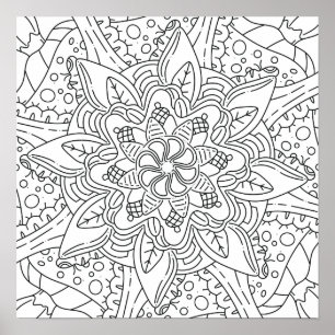 Affiche Automne paisible : coloriage de forêt