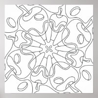 Automne paisible : coloriage de pommes abstraites