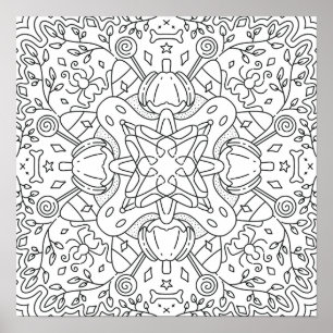 Affiche Automne paisible : coloriage magique d'Halloween