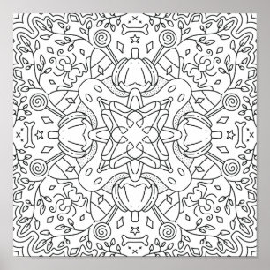 Affiche Automne paisible : Halloween coloriage magique