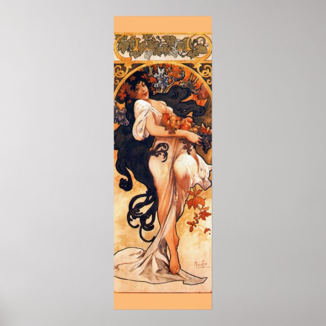 Affiche Automne par Alfons Mucha (Devant)