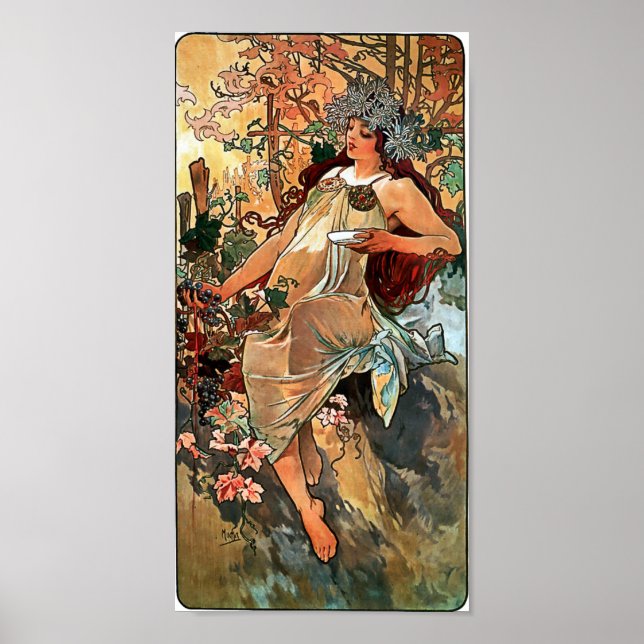 Affiche Automne par Alfons Mucha 1896 (Devant)
