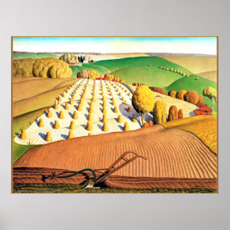 Affiche Automne, peinture américaine d'art