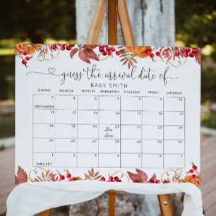 Affiche Automne Petit citrouille Devinez le calendrier de