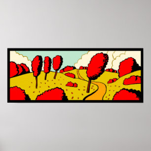 Affiche Automne rouge