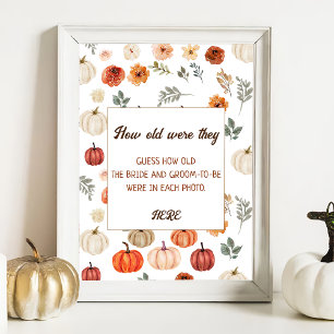Affiche Automne Rustique Fête des mariées Recette Carte