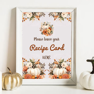 Affiche Automne Rustique Fête des mariées Recette Carte