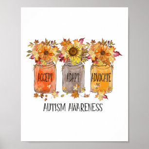 Affiche Automne Sensibilisation sur l'autisme Accepter Ada