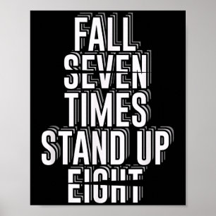 Affiche Automne Sept Fois Se Redressent Huit _ Quo Motivat