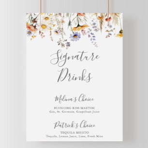 Affiche Automne Sunshine Fleur sauvage Signature Boissons