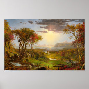 Affiche Automne, Sur la rivière Hudson par Jasper F. Crops
