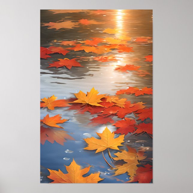 Affiche Automne sur le lac (Devant)