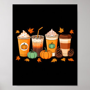 Affiche Automne Thanksgiving Citrouille Sce Coffee Latauto