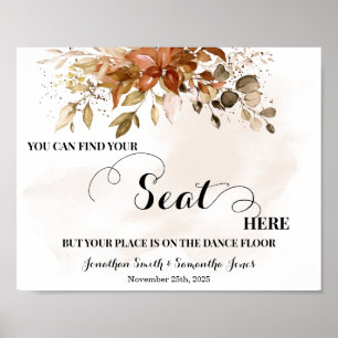 Affiche Automne Trouvez Votre Siège Mariage