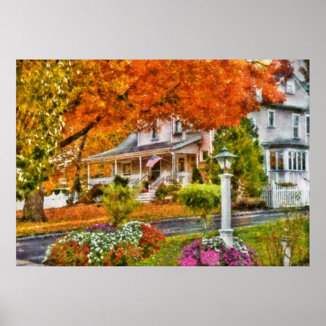 Affiche Automne - Westfield, NJ - La beauté de l'automne (Devant)