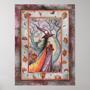 Affiche Automne Witch Wiccan par Molly Harrison
