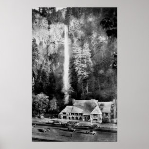 Affiche Automnes de Multnomah et photographie de loge