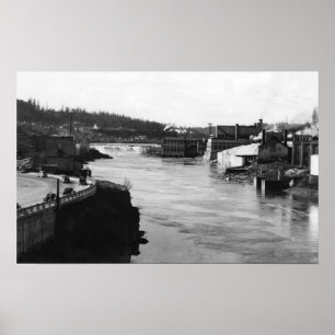 Affiche Automnes de Willamette et ville de l'Orégon de