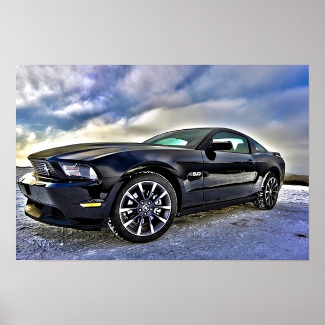 Affiche Automobile Muscle Car Mustang (Devant)