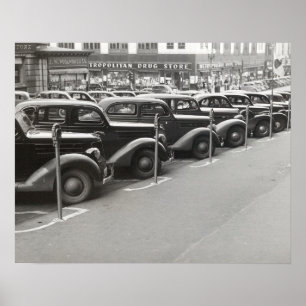 Affiche Automobiles à Omaha, 1938. Photo ancienne