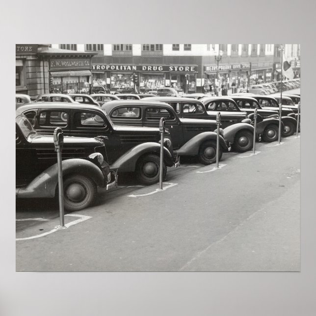 Affiche Automobiles à Omaha, 1938. Photo ancienne (Devant)