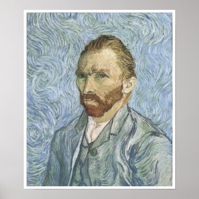 Affiche Autoportrait, 1889, Vincent Van Gogh (Devant)
