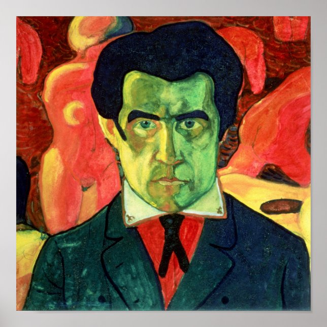 Affiche Autoportrait, 1908 (Devant)