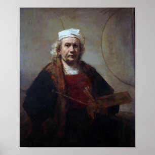 Affiche Autoportrait à deux cercles, Rembrandt