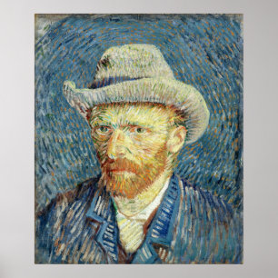 Affiche Autoportrait avec Casquette Felt Vincent van Gogh