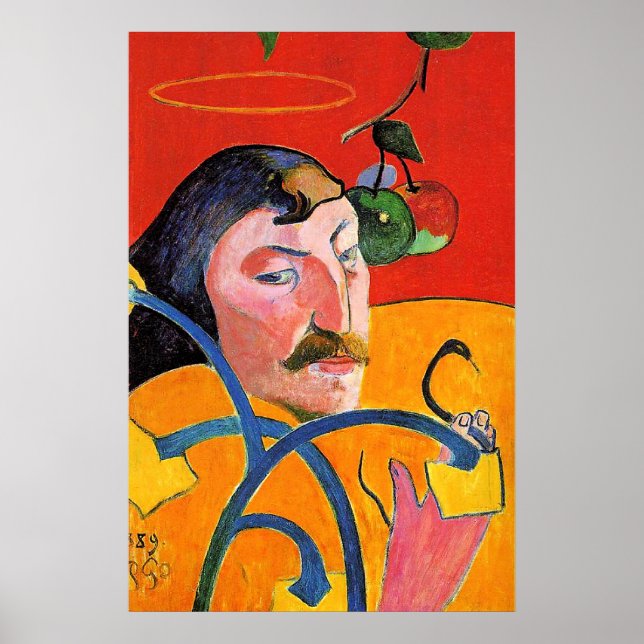 Affiche Autoportrait avec halo et serpent (Devant)