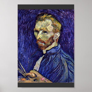 Affiche Autoportrait Avec Palette Par Vincent Van Gogh