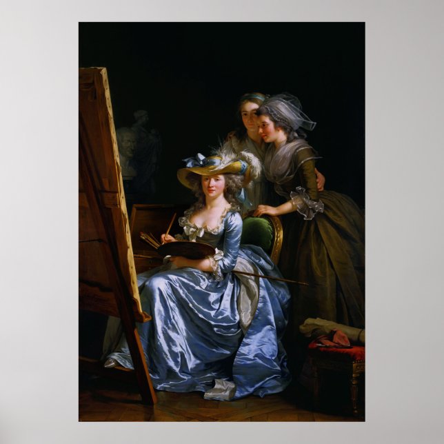 Affiche Autoportrait d'Adélaïde Labille-Guiard avec deux p (Devant)