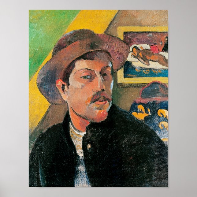 Affiche Autoportrait dans un Casquette, 1893-94 (Devant)