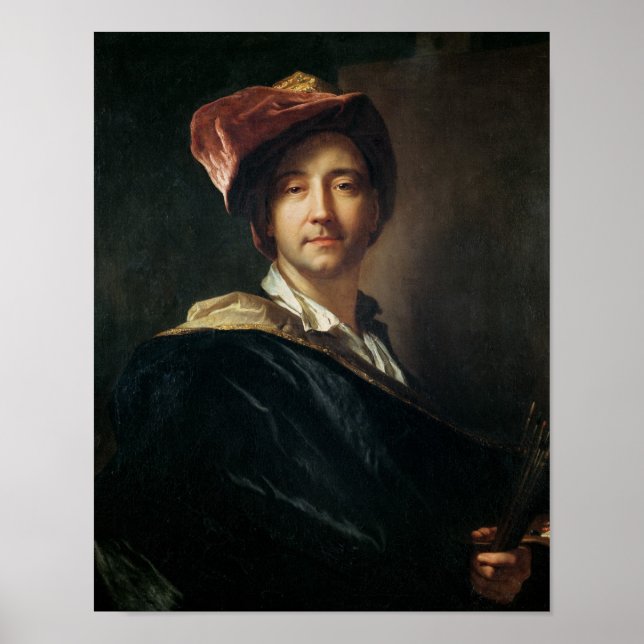 Affiche Autoportrait dans un Turban, 1700 (Devant)