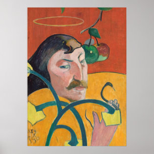 Affiche Autoportrait de Paul Gauguin , 1889 (huile sur le