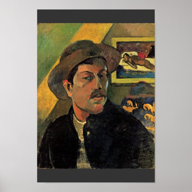 Affiche Autoportrait De Paul Gauguin (Qualité Supérieure) (Devant)