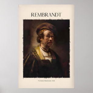 Affiche Autoportrait de Rembrandt650 Peintre néerlandais m