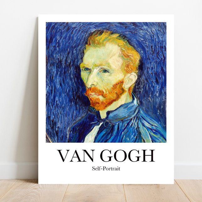Affiche Autoportrait de Vincent Van Gogh (Own Van Gogh's Gaze: Iconic 1889 Self-Portrait. High-quality poster)