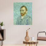 Affiche Autoportrait de Vincent Van Gogh<br><div class="desc">Le peintre post-impressionniste néerlandais Vincent van Gogh peint un autoportrait à l'huile sur toile en septembre 1889. L'oeuvre, qui pouvait être l'dernier autoportrait de Van Gogh, a été peinte peu avant de quitter Saint-Rémy-de-Provence dans le sud de la France. Dans cette vue tête et épaules, l'artiste porte un costume et...</div>
