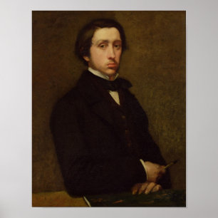 Affiche Autoportrait d'Edgar Degas  , 1855
