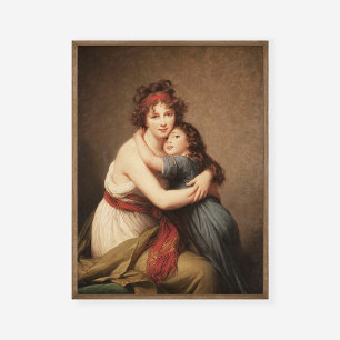 Affiche Autoportrait d'Elisabeth Le Brun avec fille