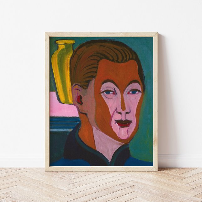 Affiche Autoportrait | Ernst Ludwig Kirchner (Créateur téléchargé)