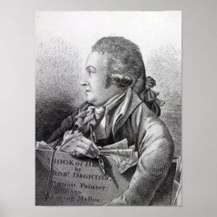 Affiche Autoportrait, frontispice à son 'livre de