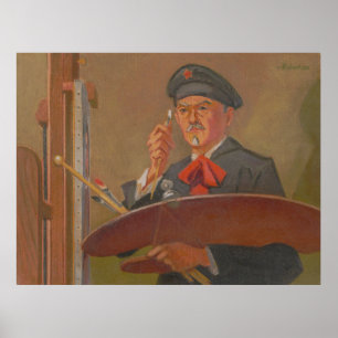 Affiche Autoportrait - James C. Kulhanek (1974)