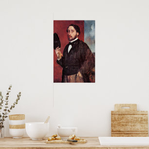 Affiche Autoportrait, par Edgar Degas,