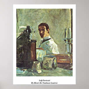 Affiche Autoportrait par Henri De Toulouse-Lautrec