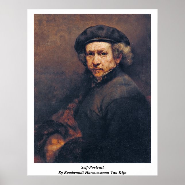 Affiche Autoportrait Par Rembrandt Harmenszoon Van Rijn (Devant)