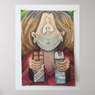 Affiche "Autoportrait pendant une pandémie", par Barbara D